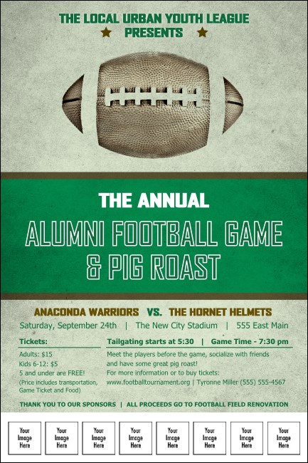 Football Green Logo Poster Product Front