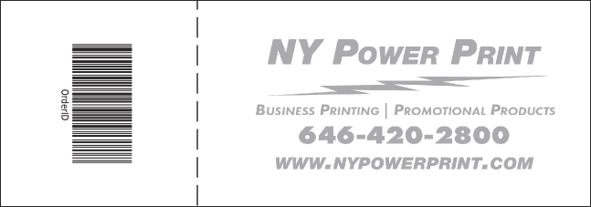 Fashion Show Raffle Ticket Product Back