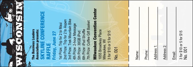 Wisconsin Raffle Ticket Product Front