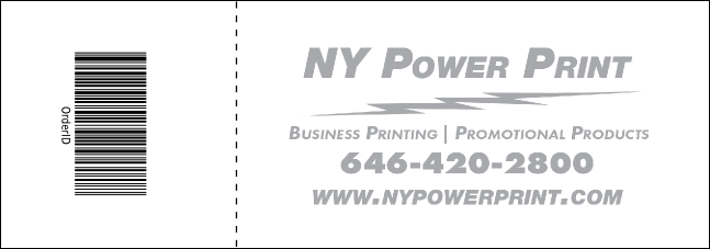 School Carnival Raffle Ticket Product Back