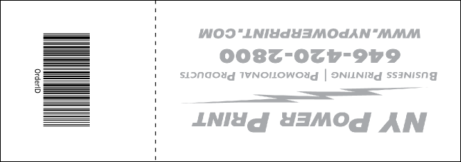 Winter Bird Raffle Ticket Product Back