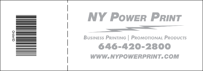 Shopping Spree Raffle Ticket Product Back