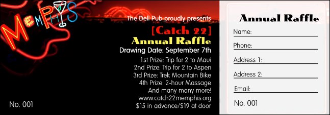 Memphis Raffle Ticket Product Front