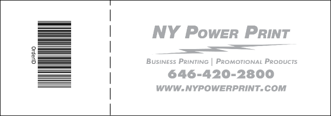 Gun-Themed Raffle Ticket Product Back