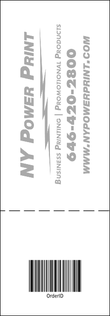 Your Image Raffle Ticket 001 (Black & White) Product Back