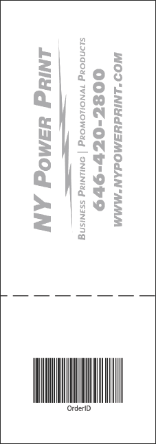 Ride Raffle Ticket with stub Product Back