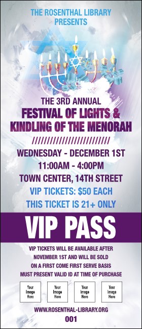 Hanukkah Abstract VIP Pass Product Front