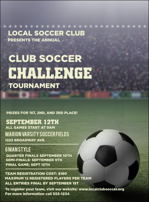 Soccer Stadium Invitation Product Front