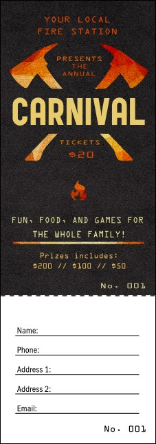 Fire Department Raffle Ticket Product Front