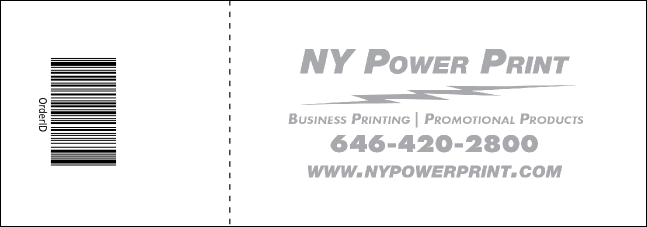 Power Lifting Raffle Ticket Product Back