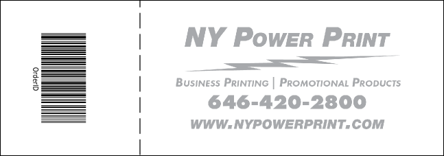 Orange and White Event Ticket Product Back