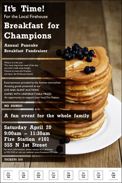 Pancake Breakfast Logo Poster Product Front