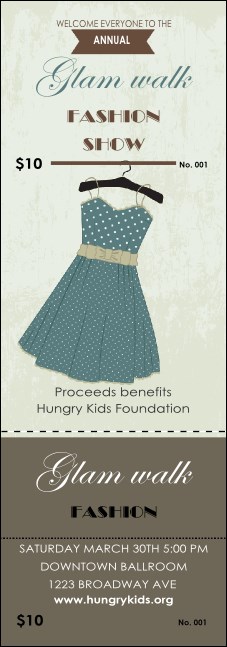 Dress Event Ticket Product Front