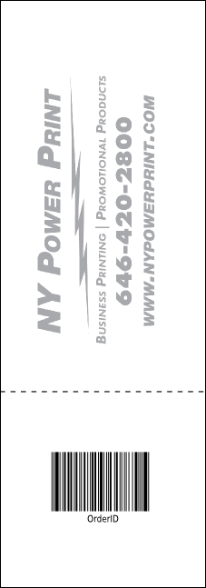 Winter Cut Paper Raffle Ticket Product Back