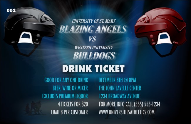 Hockey Faceoff Drink Ticket